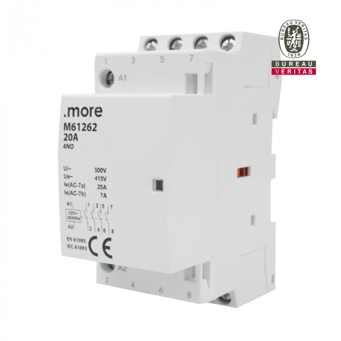 Stycznik modułowy 4p 20a 4no 1 Stycznik modułowy 4P 20A 4NO — oświetlenie LED