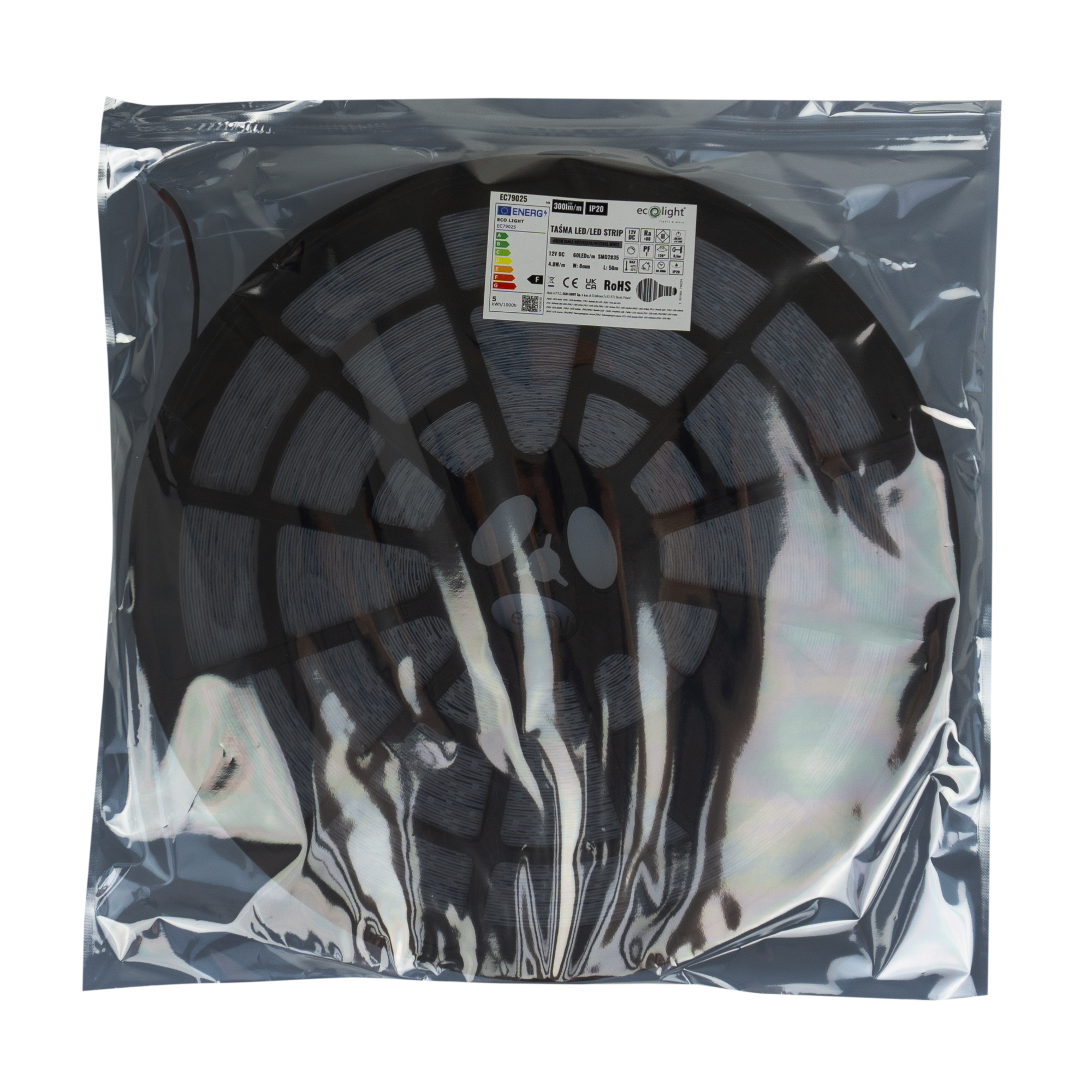 Taśma LED 4.8w/m 4000k 300lm/m 12v ip20 /50m/ 3 Taśma LED 4.8w/m 4000k 300lm/m 12v ip20 /50m/ - obrazek 3