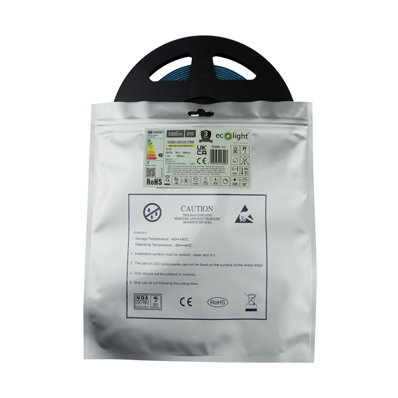 Taśma LED COB 12v 320 7w/m 3000k 630lm/m ip20/5m/p 7 Taśma LED COB 12v 320 7w/m 3000k 630lm/m ip20/5m/p - obrazek 7
