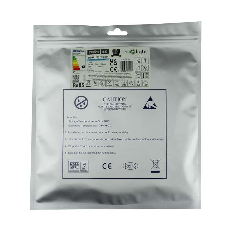 Taśma LED COB 12v 320 7w/m 6000k 630lm/m ip20/5m/p 6 Taśma LED COB 12v 320 7w/m 6000k 630lm/m ip20/5m/p - obrazek 6