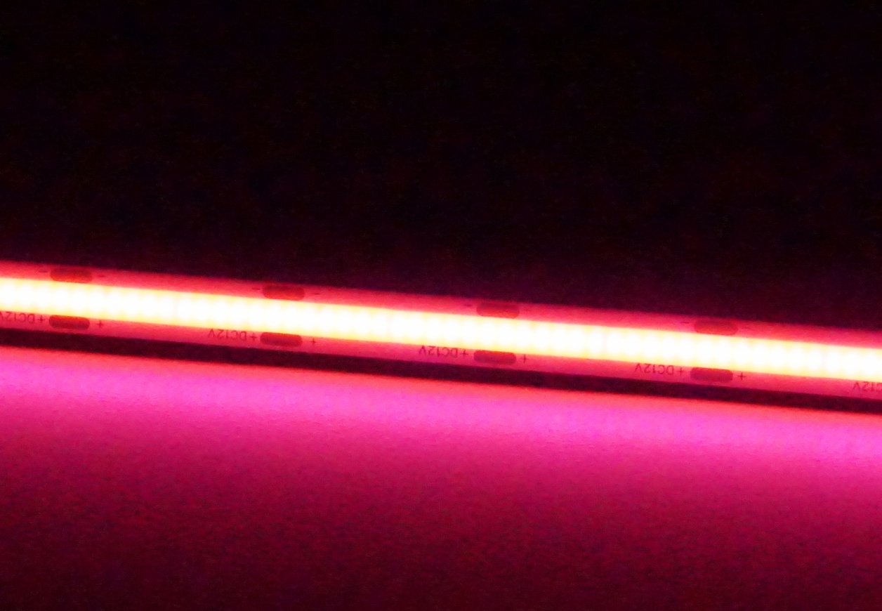 Taśma LED COB 480 9w/m różowa 12v ip20 /5m/p 2 Taśma LED COB 480 9w/m różowa 12v ip20 /5m/p - obrazek 2