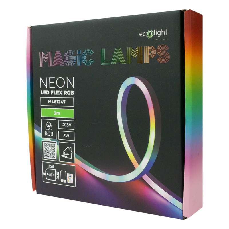 Taśma LED neon RGB dc5v usb 3m 3 Taśma LED neon RGB dc5v usb 3m - obrazek 3