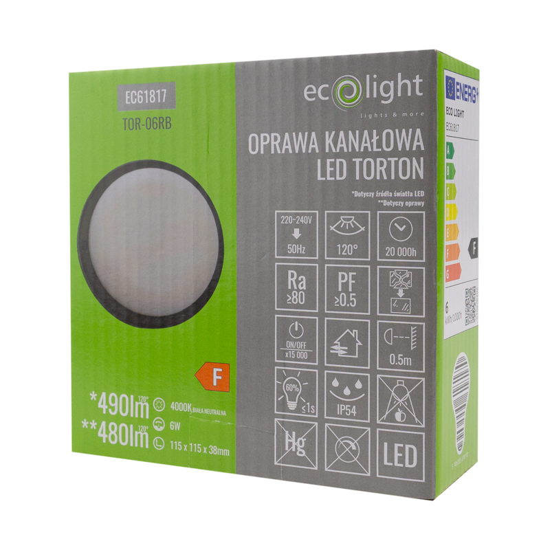Torton tor-06rb 6w 4000k 480lm IP54 okrąg czarny 4 Torton tor-06rb 6w 4000k 480lm IP54 okrąg czarny - obrazek 4