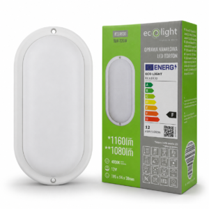 Torton TOR-12OW 12W 4000K 1080lm IP54 OWAL BIAŁY — oświetlenie LED