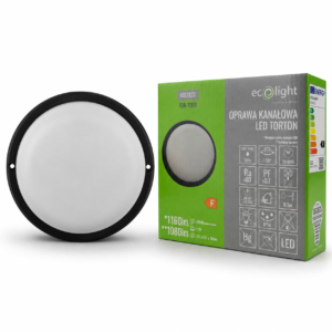 Torton TOR-12RB 12W 4000K 1080lm IP54 OKRĄG CZARNY — oświetlenie LED