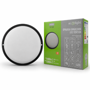 Torton TOR-15RB 15W 4000K 1380lm IP54 OKRĄG CZARNY — oświetlenie LED