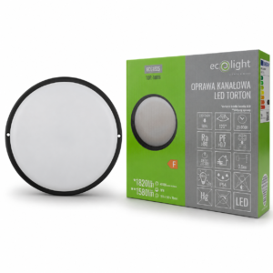 Torton TOR-18RB 18W 4000K 1580lm IP54 OKRĄG CZARNY — oświetlenie LED