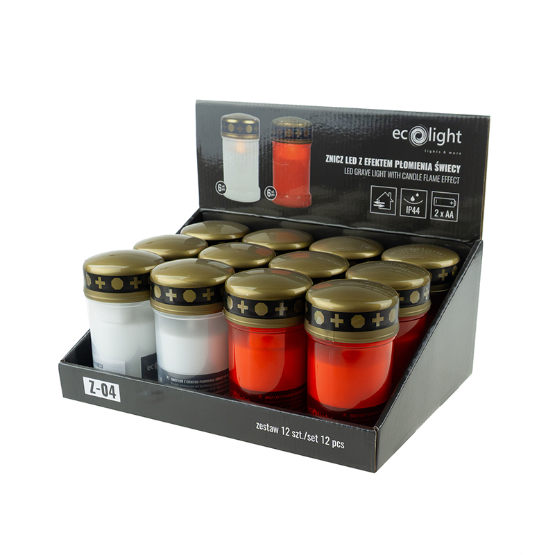 Z-04 12szt znicz LED efekt płomienia świecy IP44 5 Z-04 12szt znicz LED efekt płomienia świecy IP44 - obrazek 5