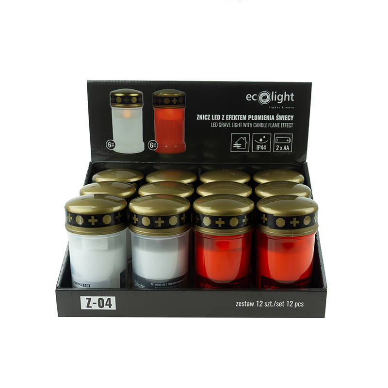 Z-04 12szt znicz LED efekt płomienia świecy IP44 4 Z-04 12szt znicz LED efekt płomienia świecy IP44 - obrazek 4