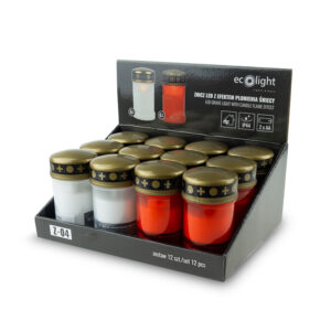 Z-04 12szt ZNICZ LED EFEKT PŁOMIENIA ŚWIECY IP44 — oświetlenie LED