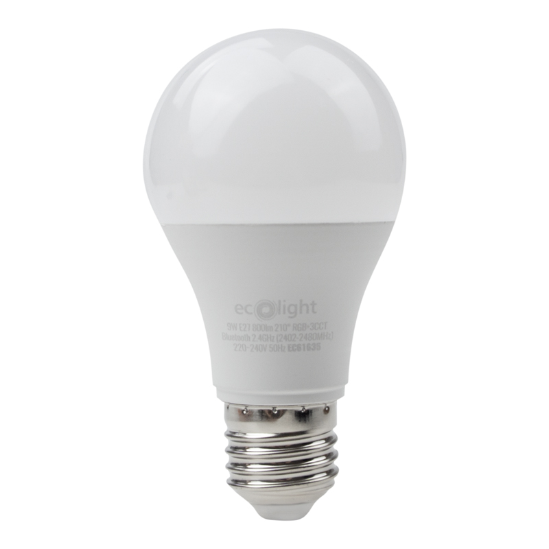 Żarówka LED a60 E27 9w rgb+cct tuya smart bt 1 Żarówka LED A60 E27 9W RGB+CCT Tuya Smart BT — oświetlenie LED