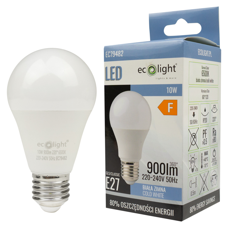Żarówka LED classic E27 10w 6500k 1000lm 2 Żarówka LED classic E27 10w 6500k 1000lm - obrazek 2
