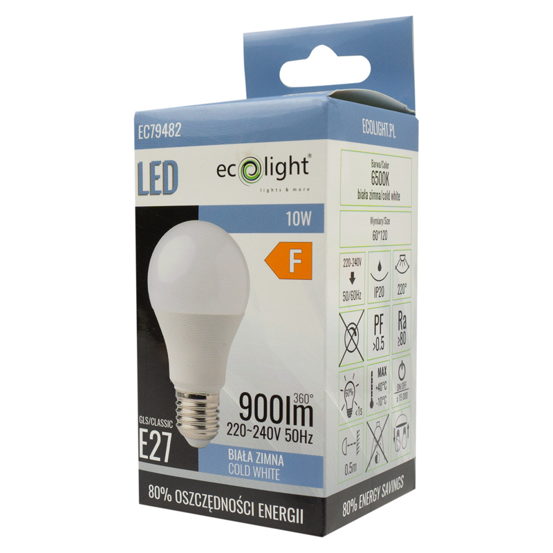 Żarówka LED classic E27 10w 6500k 1000lm 3 Żarówka LED classic E27 10w 6500k 1000lm - obrazek 3