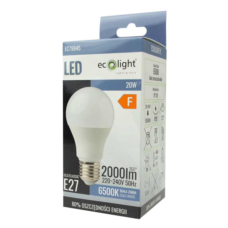 Żarówka LED classic gls E27 20w 6500k 2000lm 2 Żarówka LED classic gls E27 20w 6500k 2000lm - obrazek 2