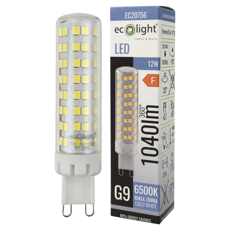 Żarówka LED G9 12w 6500k 1040lm 3 Żarówka LED G9 12w 6500k 1040lm - obrazek 3
