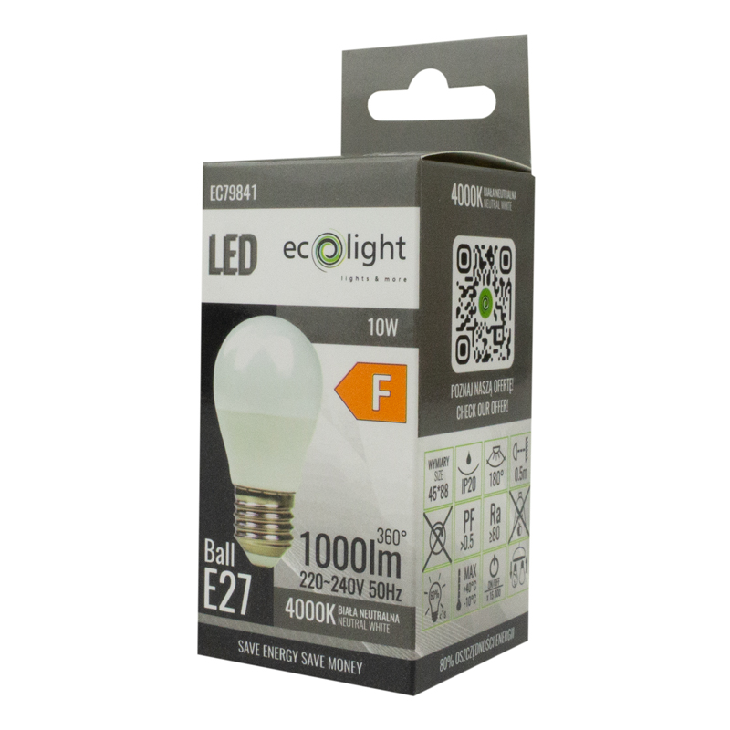 Żarówka LED golf ball E27 10w 4000k 1000lm 3 Żarówka LED golf ball E27 10w 4000k 1000lm - obrazek 3