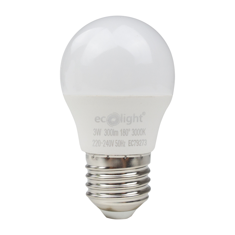 Żarówka LED golf ball E27 3w 3000k 300lm 1 Żarówka LED GOLF BALL E27 3W 3000K 300lm — oświetlenie LED