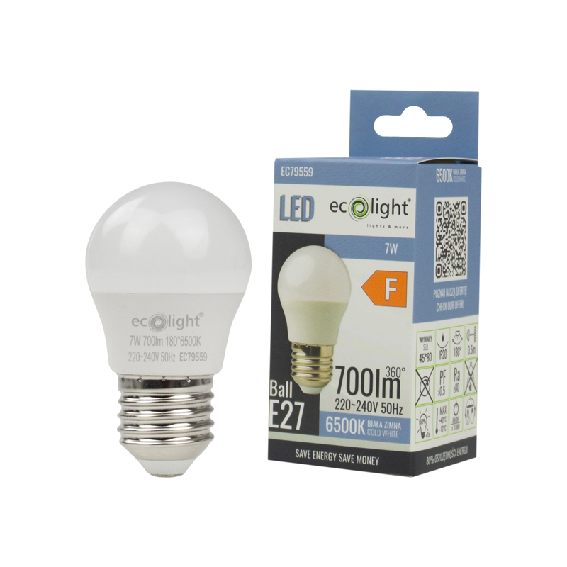 Żarówka LED golf ball E27 7w 6500k 700lm 2 Żarówka LED golf ball E27 7w 6500k 700lm - obrazek 2