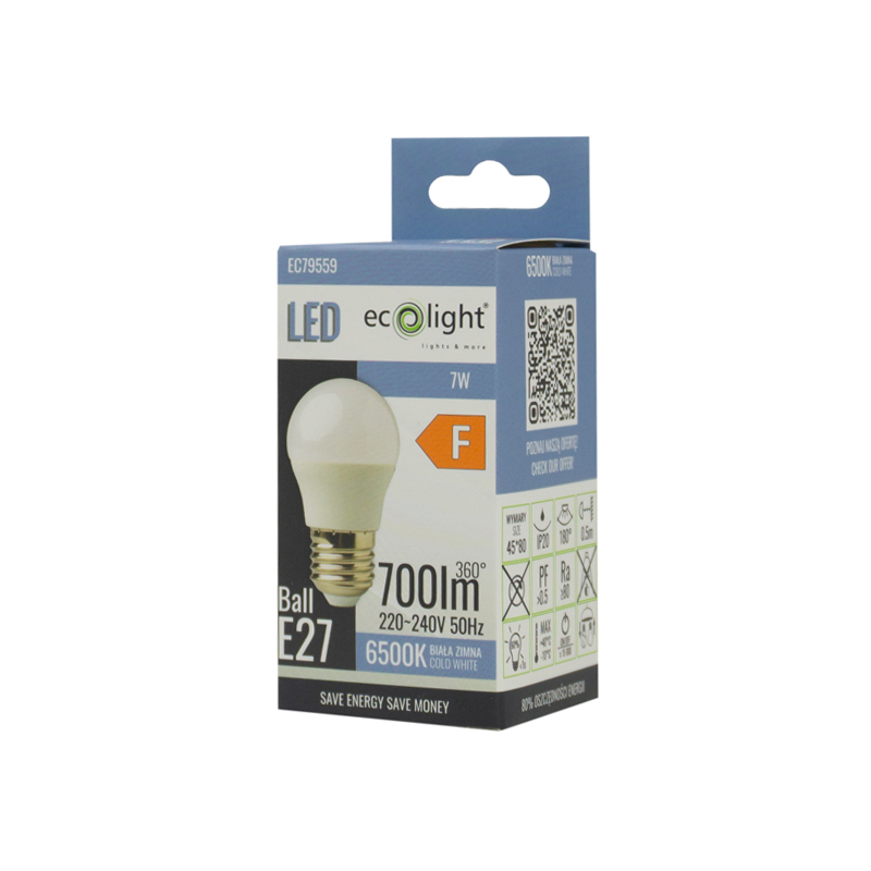 Żarówka LED golf ball E27 7w 6500k 700lm 3 Żarówka LED golf ball E27 7w 6500k 700lm - obrazek 3