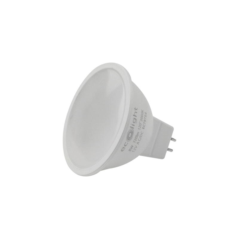 Żarówka LED mr16 8w 12v 3000k 720lm 1 Żarówka LED MR16 8W 12V 3000K 720lm — oświetlenie LED