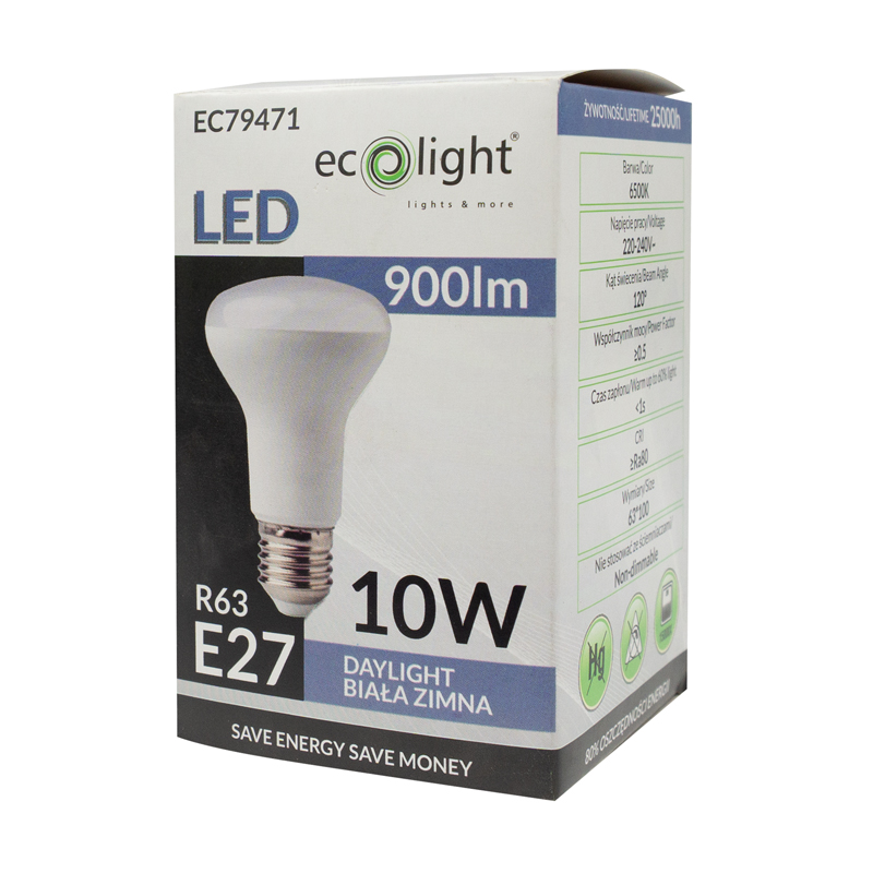 Żarówka LED r63 E27 10w 6500k 900lm 3 Żarówka LED r63 E27 10w 6500k 900lm - obrazek 3