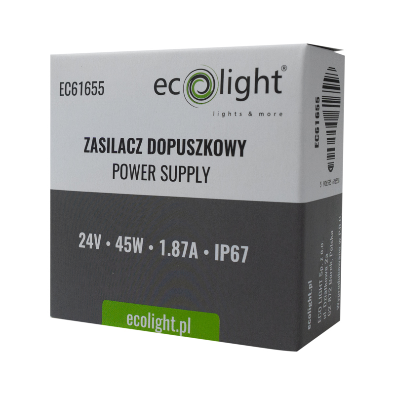 Zasilacz do puszki fi60 1,87a 45w 24v ip67 50x22 2 Zasilacz do puszki fi60 1,87a 45w 24v ip67 50x22 - obrazek 2