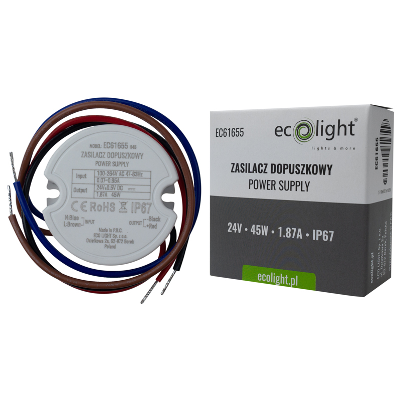 Zasilacz do puszki fi60 1,87a 45w 24v ip67 50x22 3 Zasilacz do puszki fi60 1,87a 45w 24v ip67 50x22 - obrazek 3