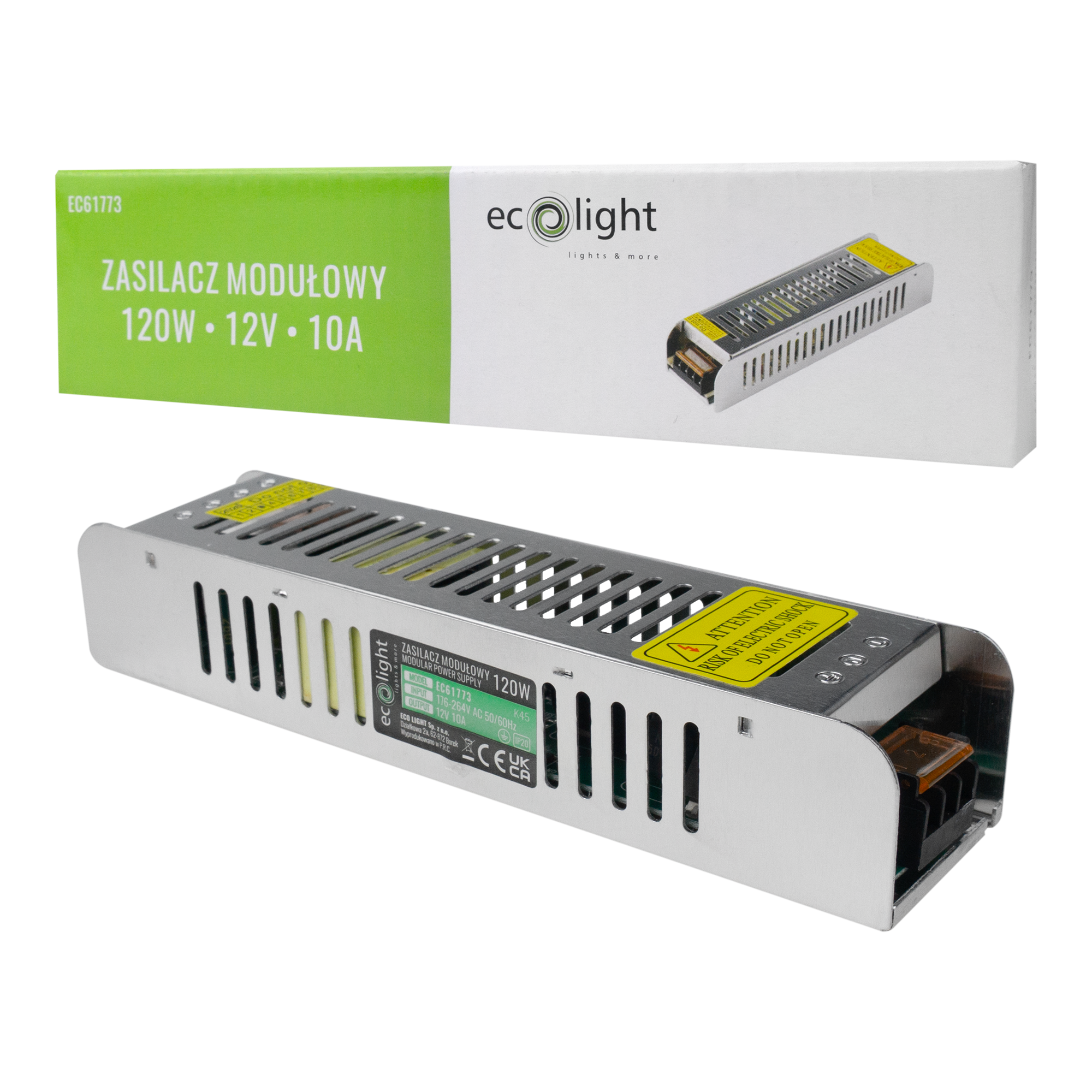 Zasilacz LED 120w 12v 10a ip20 slim 188x46x35 2 Zasilacz LED 120w 12v 10a ip20 slim 188x46x35 - obrazek 2