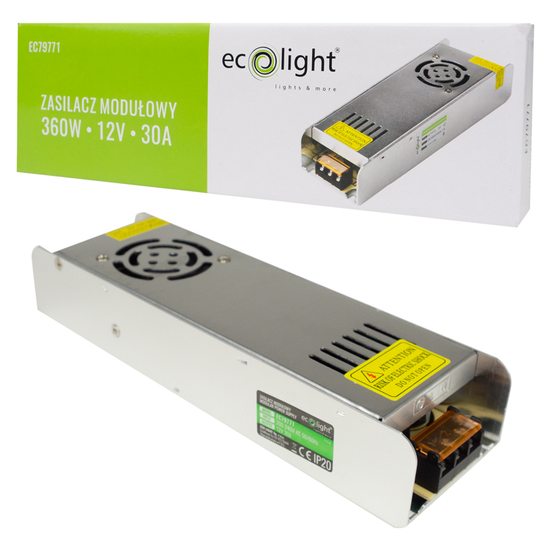 Zasilacz LED 360w 12v 30a ip20 slim 224x69x40 2 Zasilacz LED 360w 12v 30a ip20 slim 224x69x40 - obrazek 2