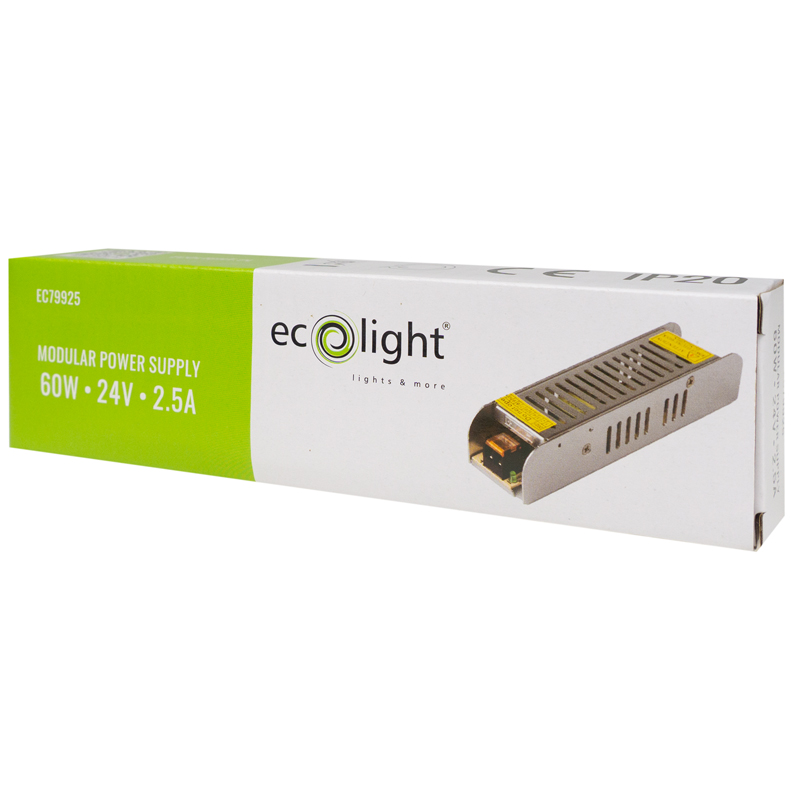 Zasilacz LED 60w 24v 2.5a slim ip20 160x40x32 3 Zasilacz LED 60w 24v 2.5a slim ip20 160x40x32 - obrazek 3