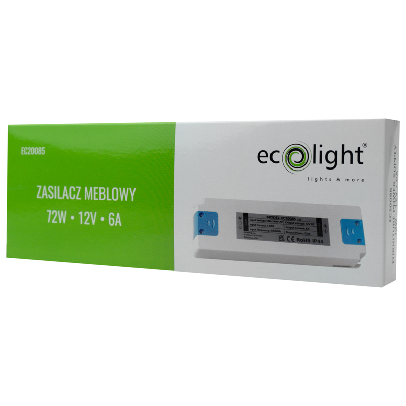 Zasilacz meblowy 72w 12v IP44 185x64x22 5 Zasilacz meblowy 72w 12v IP44 185x64x22 - obrazek 5