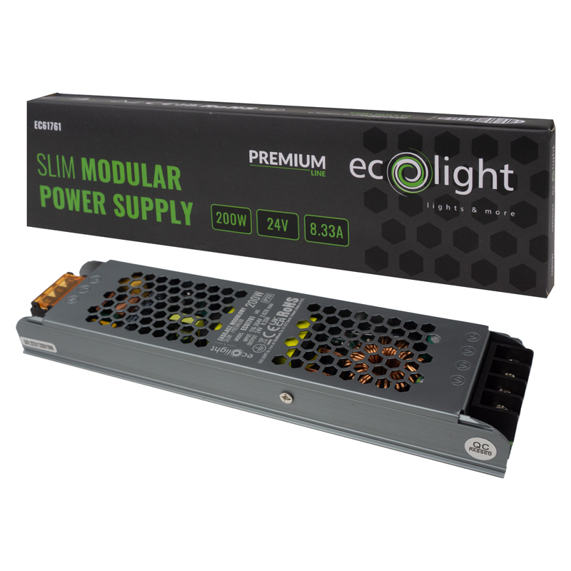 Zasilacz modułowy slim premium 200w 24v 2 Zasilacz modułowy slim premium 200w 24v - obrazek 2