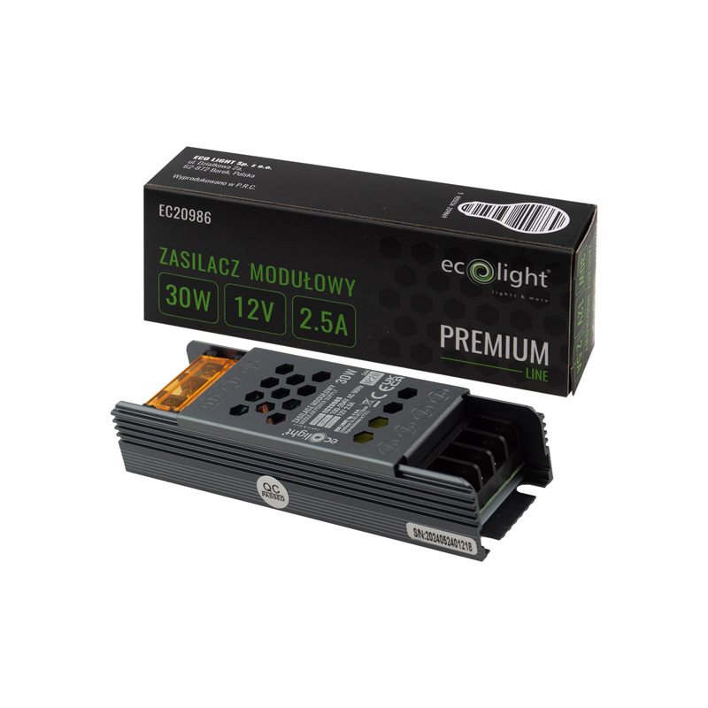 Zasilacz modułowy slim premium 30w 12v 2 Zasilacz modułowy slim premium 30w 12v - obrazek 2
