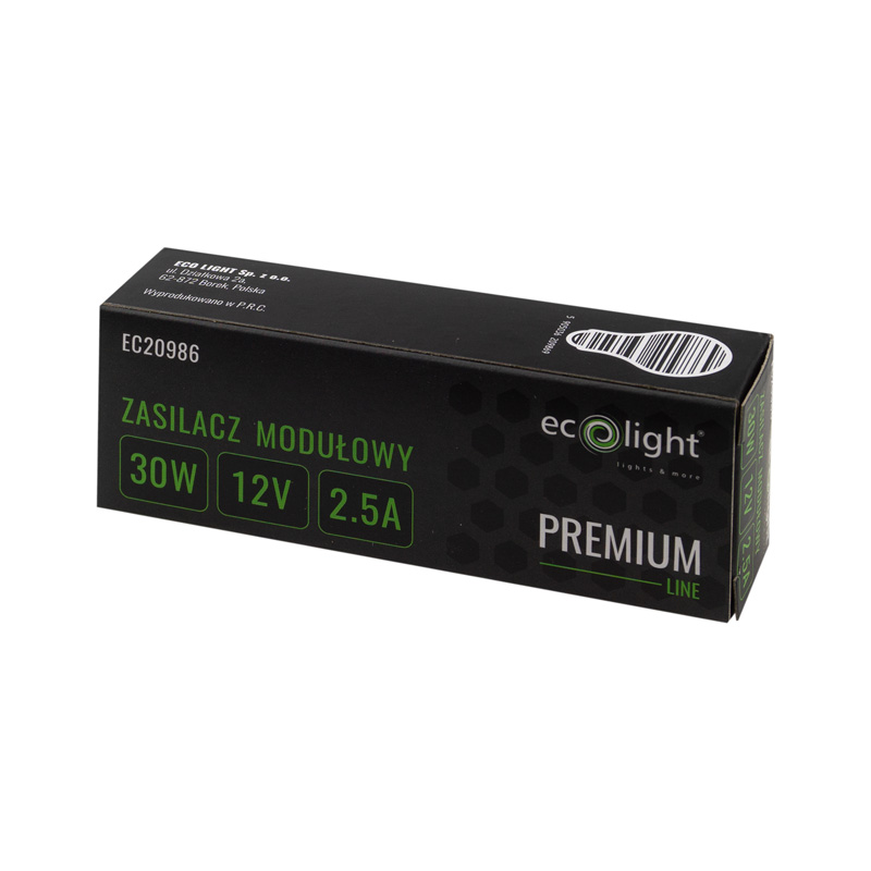 Zasilacz modułowy slim premium 30w 12v 3 Zasilacz modułowy slim premium 30w 12v - obrazek 3