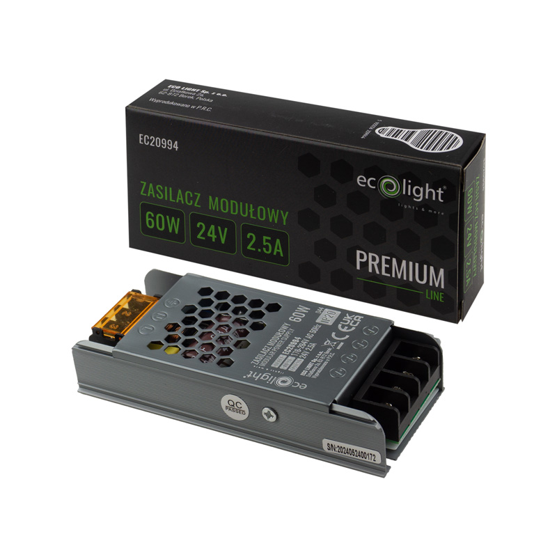 Zasilacz modułowy slim premium 60w 24v 2 Zasilacz modułowy slim premium 60w 24v - obrazek 2