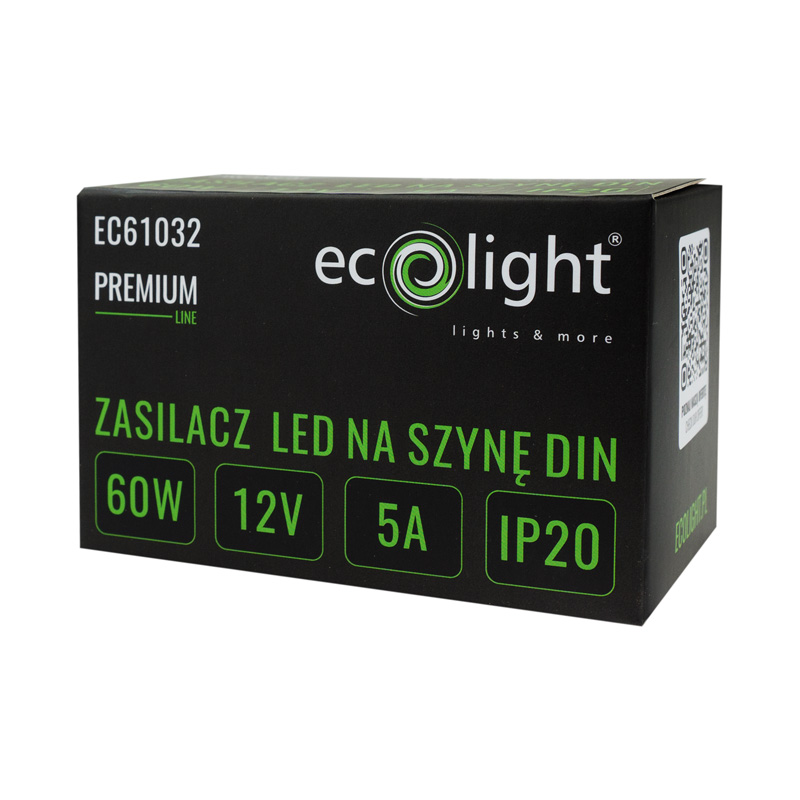 Zasilacz na szynę din premium 3m 12v 60w 3 Zasilacz na szynę din premium 3m 12v 60w - obrazek 3