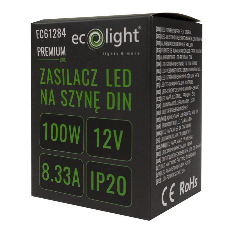 Zasilacz na szynę din premium 4m 12v 100w 3 Zasilacz na szynę din premium 4m 12v 100w - obrazek 3