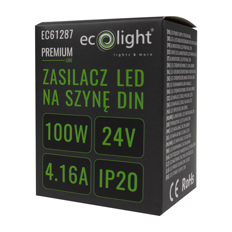 Zasilacz na szynę din premium 4m 24v 100w 3 Zasilacz na szynę din premium 4m 24v 100w - obrazek 3