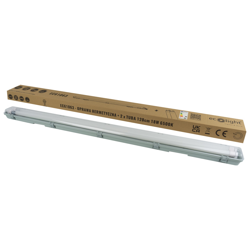 Zestaw oprawa hermetyczna + 2xtuba LED 120cm 6500k 8 Zestaw oprawa hermetyczna + 2xtuba LED 120cm 6500k - obrazek 8