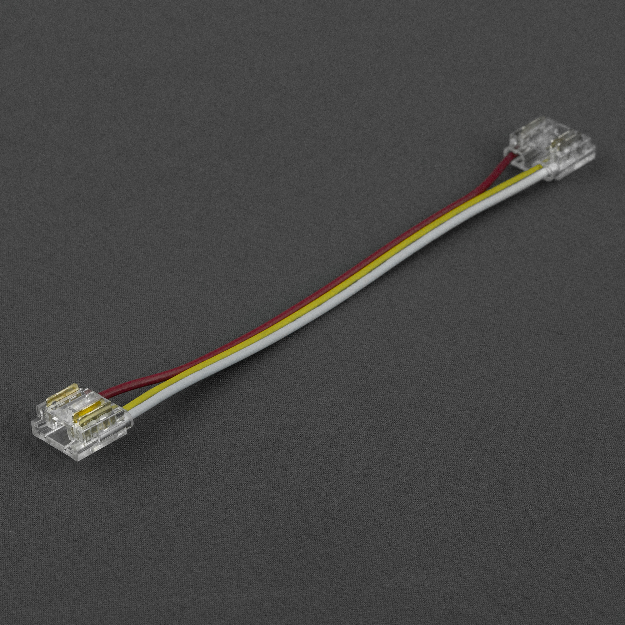 Złączka LED mono CCT COB digital 10mm dwustronna zaciskowa z przewodem 10cm 1 Złączka LED MONO CCT COB DIGITAL 10mm dwustronna zaciskowa z przewodem 10cm — oświetlenie LED